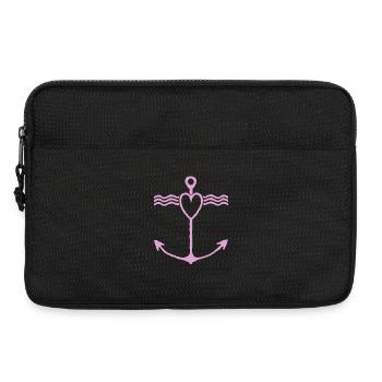 Heart Anchor Wave Design - Laptop bag 13" - black - Front