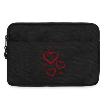 Saint-Valentin, Saint-Valentin, Saint-Valentin - Sacoche pour ordinateur portable 13 pouces - noir - Devant