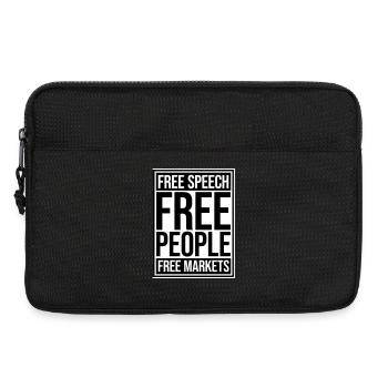 Free Speech Markets People Libertarian Freedom Logo - Laptop bag 13" - black - Front