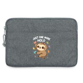 Boulderndes Kawaii Faultier – Just One More Hold - Laptoptasche 13" - Grau meliert - Vorne