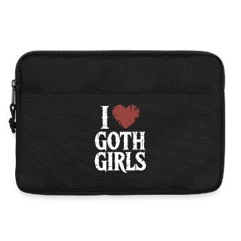 I Heart Goth Girls - Laptop bag 13" - black - Front