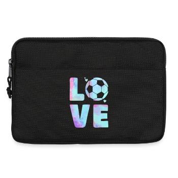 Love Football T-Shirt – Sport & Heart Design - Sacoche pour ordinateur portable 13 pouces - noir - Devant
