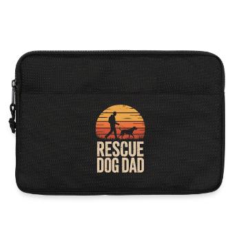 Vintage Rescue Dog Dad-Sonnenuntergangsdesign - Laptoptasche 13" - Schwarz - Vorne