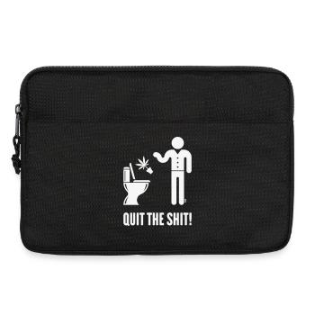 Quit The Shit! (Cannabis / Marijuana / Hemp / W) - Laptop bag 13" - black - Front