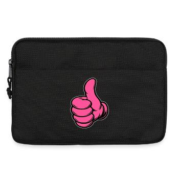 OK Comic Thumbs Up Hand Symbol Rose - Sacoche pour ordinateur portable 13 pouces - noir - Devant
