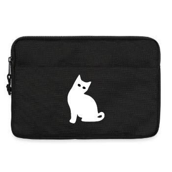 Katze Silhouette – Geschenk für Katzenliebhaber  - Laptoptasche 13" - Schwarz - Vorne