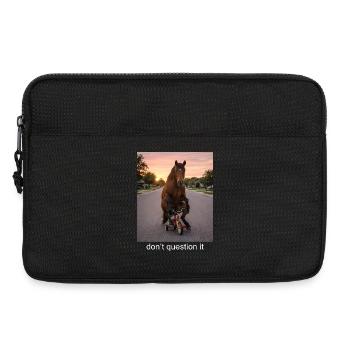 Nicht hinterfragen Pferdememe Lustiger Humor - Laptoptasche 13" - Schwarz - Vorne