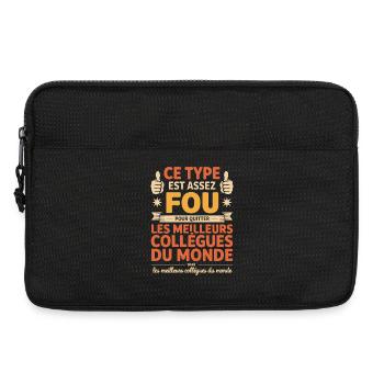 Départ Collègue de Travail Nouvel Emploi Retraite - Sacoche pour ordinateur portable 13 pouces - noir - Devant