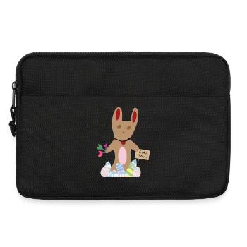 Rabbit wishes Happy Easter - Laptop bag 13" - black - Front