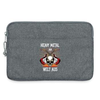 Heavy Metal sur - Welt aus - Sacoche pour ordinateur portable 13 pouces - gris chiné - Devant