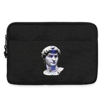Classic neon cybernetic bust - Laptop bag 13" - black - Front