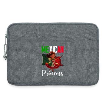 Fierté du Mexique & Maison Drapeau du Mexique - Sacoche pour ordinateur portable 13 pouces - gris chiné - Devant