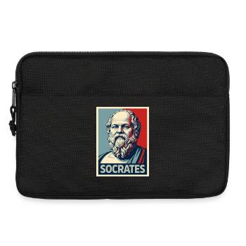 Portrait pop art de Socrate - Sacoche pour ordinateur portable 13 pouces - noir - Devant