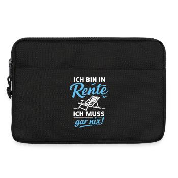 Bin In Rente | Ich Muss Gar Nix - Laptoptasche 13" - Schwarz - Vorne