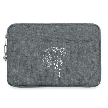 Gordon Setter Silhouette Jagdhunde Hunde Wilsigns - Laptoptasche 13" - Grau meliert - Vorne