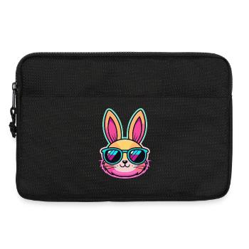 Neonhase mit bunter Brille - Laptoptasche 13" - Schwarz - Vorne