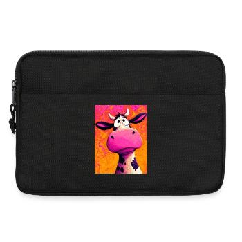 vache - Sacoche pour ordinateur portable 13 pouces - noir - Devant