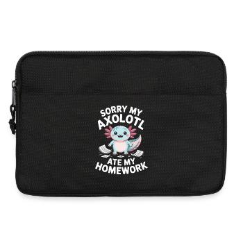 Axolotl Ate My Homework - Laptop bag 13" - black - Front