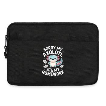 Axolotl Ate My Homework - Laptop bag 13" - black - Front
