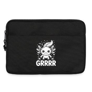 Winged Grump Axolotl - Laptop bag 13" - black - Front