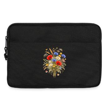 Bouquet de fleurs sauvages colorées Nature Floral Design - Sacoche pour ordinateur portable 13 pouces - noir - Devant
