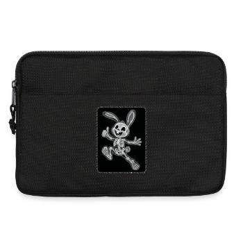 Squelette de lapin à rayons X Drôle de design d’Halloween - Sacoche pour ordinateur portable 13 pouces - noir - Devant
