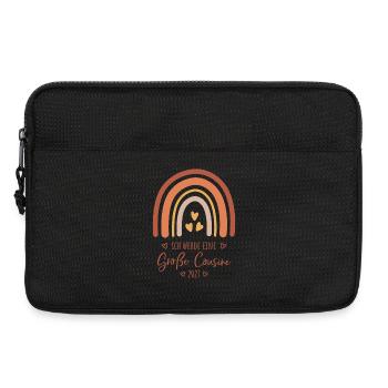 Ich werde eine Große Cousine 2027 Boho Regenbogen - Laptoptasche 13" - Schwarz - Vorne