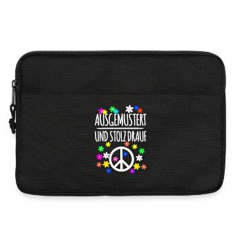Ausgemustert Frieden Gegen Krieg - Laptoptasche 13" - Schwarz - Vorne