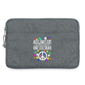 Ausgemustert Frieden Gegen Krieg - Laptoptasche 13" - Grau meliert - Vorne