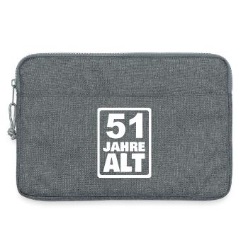 Alter 51 - Laptoptasche 13" - Grau meliert - Vorne