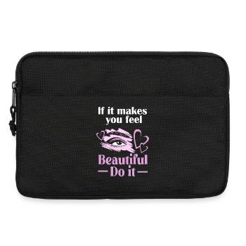 Make-up Cosmetics Beautician Microblading - Laptop bag 13" - black - Front