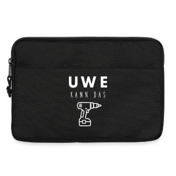 Uwe Name Handwerker Werkzeug Akkuschrauber - Laptoptasche 13" - Schwarz - Vorne