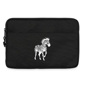 Silhouette Zebra Noir & Blanc - Sacoche pour ordinateur portable 13 pouces - noir - Devant