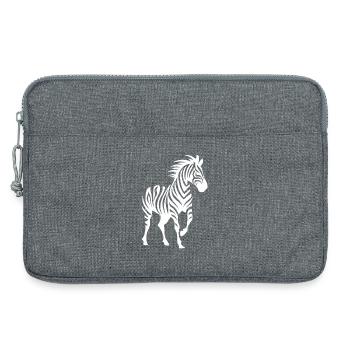 Zebra Silhouette Black & White - Laptop bag 13" - heather grey - Front