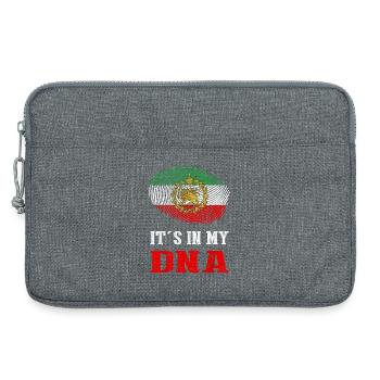 DNA Iran Flagge - Laptoptasche 13" - Grau meliert - Vorne