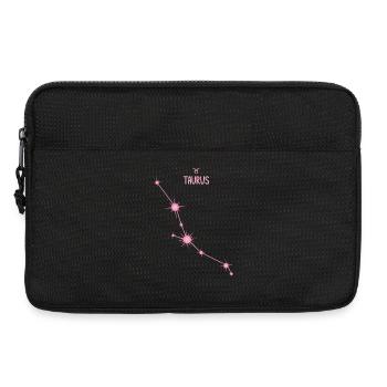 Stier-Sternzeichen Sternbild Pastellrosa - Laptoptasche 13" - Schwarz - Vorne