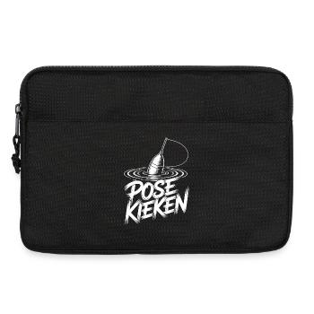 Humour de la posture de pêche - Sacoche pour ordinateur portable 13 pouces - noir - Devant