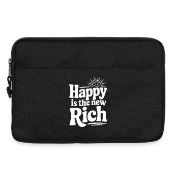 Glücklich ist der neue Reiche - Laptoptasche 13" - Schwarz - Vorne