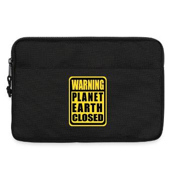 Planète Terre fermée - Sacoche pour ordinateur portable 13 pouces - noir - Devant