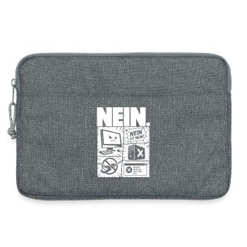 Nein ist Nein Computer IT Design - Laptoptasche 13" - Grau meliert - Vorne