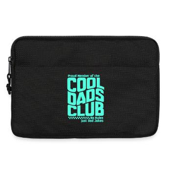 Club des papas cool - Cadeau de la fête des pères des papas - Sacoche pour ordinateur portable 13 pouces - noir - Devant