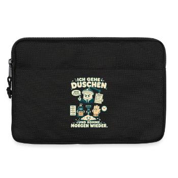 Ich gehe duschen und komme morgen wieder - Laptoptasche 13" - Schwarz - Vorne