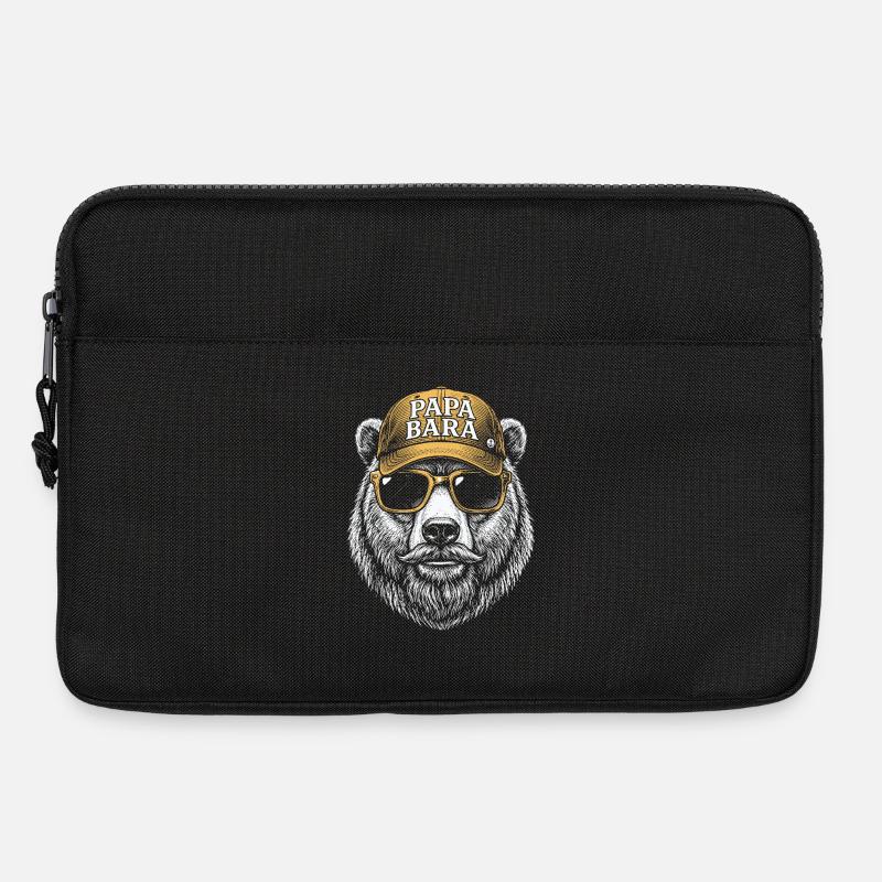 Papa Bara Hipster Cap - Laptoptasche 13" - Schwarz