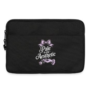 Pale Aesthetic Rose Bow - Laptop bag 13" - black - Front