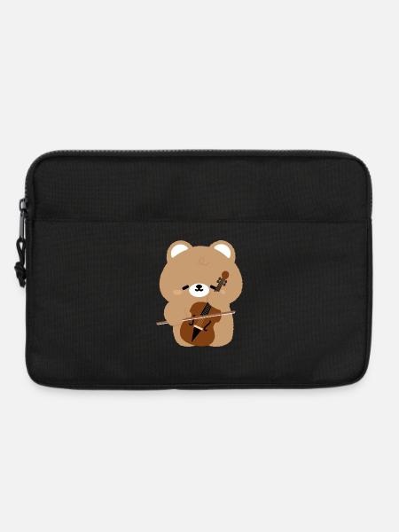 Bear Cello Charm - Laptop bag 13" - black