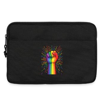 Mois de la Fierté LGBTQ - Fiers ! L’amour, c’est l’amour - Sacoche pour ordinateur portable 13 pouces - noir - Devant