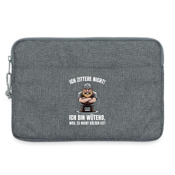 Wikinger brüllt: Kälte ignorieren - Laptoptasche 13" - Grau meliert - Vorne