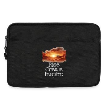 Aufstehen, erschaffen, inspirieren, Sonnenuntergangsmotivation - Laptoptasche 13" - Schwarz - Vorne