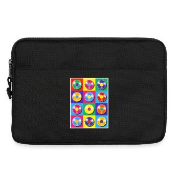 Collage Pop Art d’albums vinyles - Sacoche pour ordinateur portable 13 pouces - noir - Devant