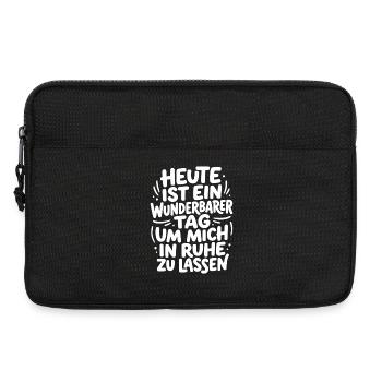 Heute wunderbarer Tag um mich in Ruhe zu lassen - Laptoptasche 13" - Schwarz - Vorne